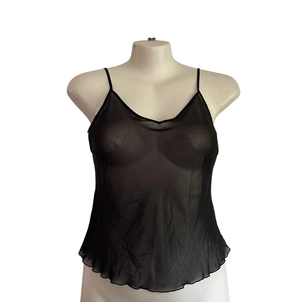 Notations Black Sheer Camisole: 90s, Y2K